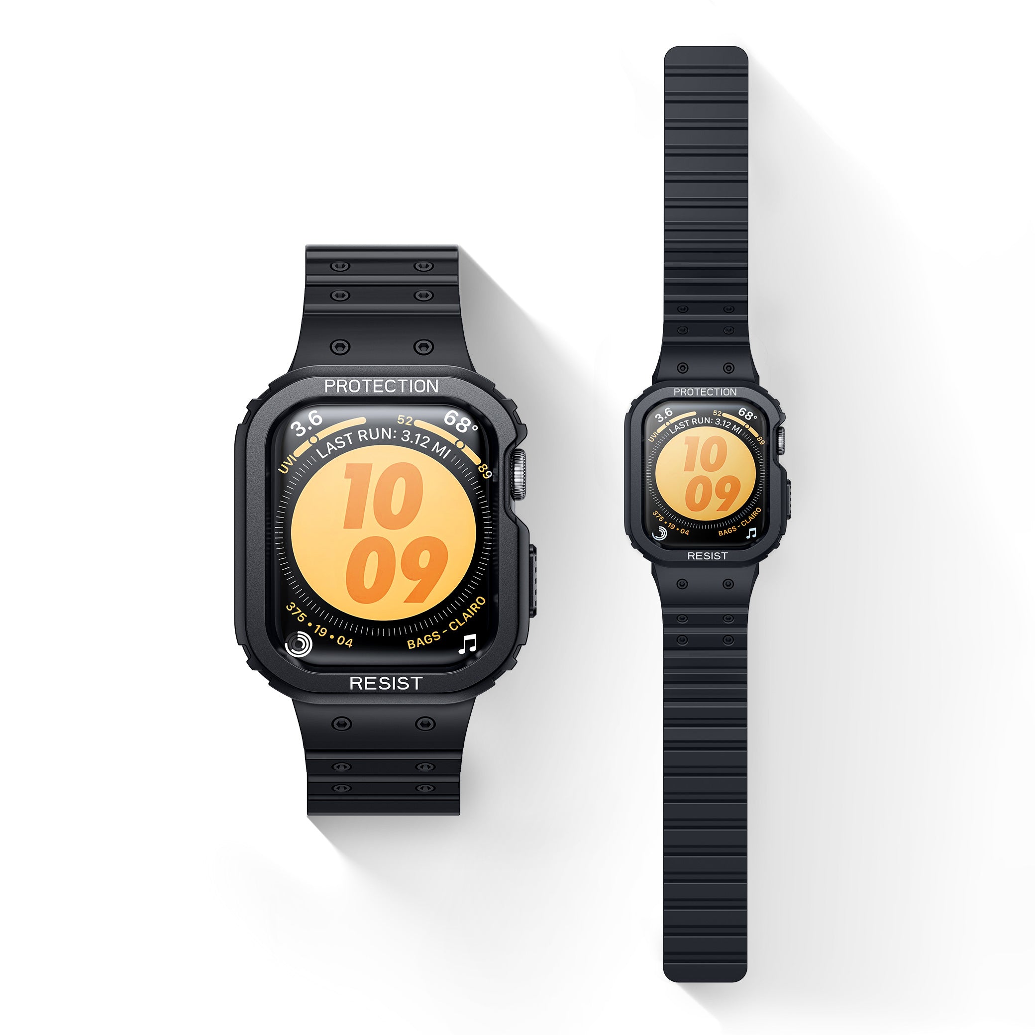 Apple Watch Unicorn Beetle Pro SEAL Case with Magnetic Band for 44mm/45mm Series - Black | Waterproof & Shockproof Protection for Outdoor Sports & Daily Wear