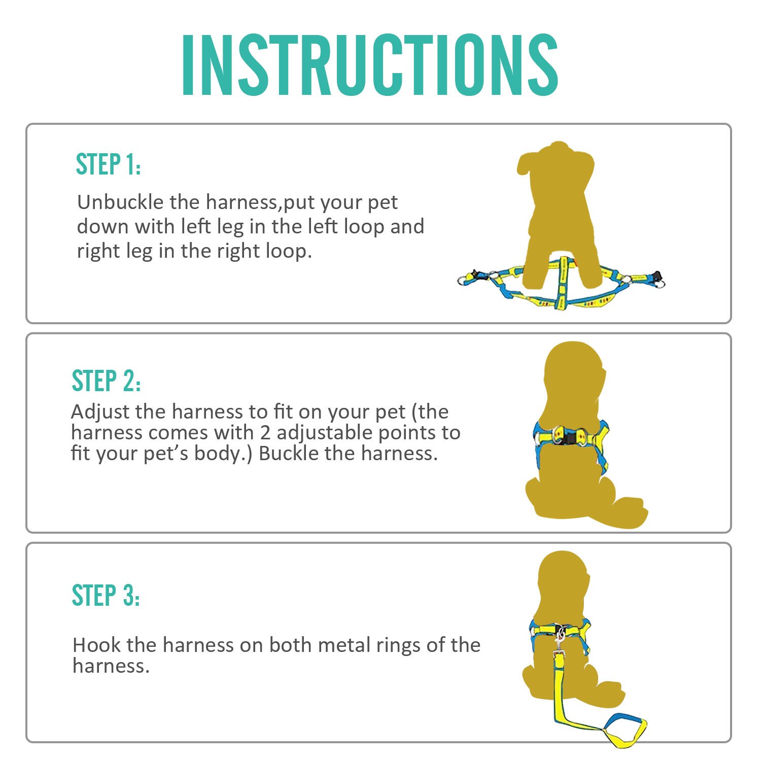 Premium Dog Harness, Leash & Collar Set - Heavy Duty Nylon with Denim Design for Small, Medium & Large Dogs (XL, Blue) | Perfect for Walking, Training & Outdoor Adventures