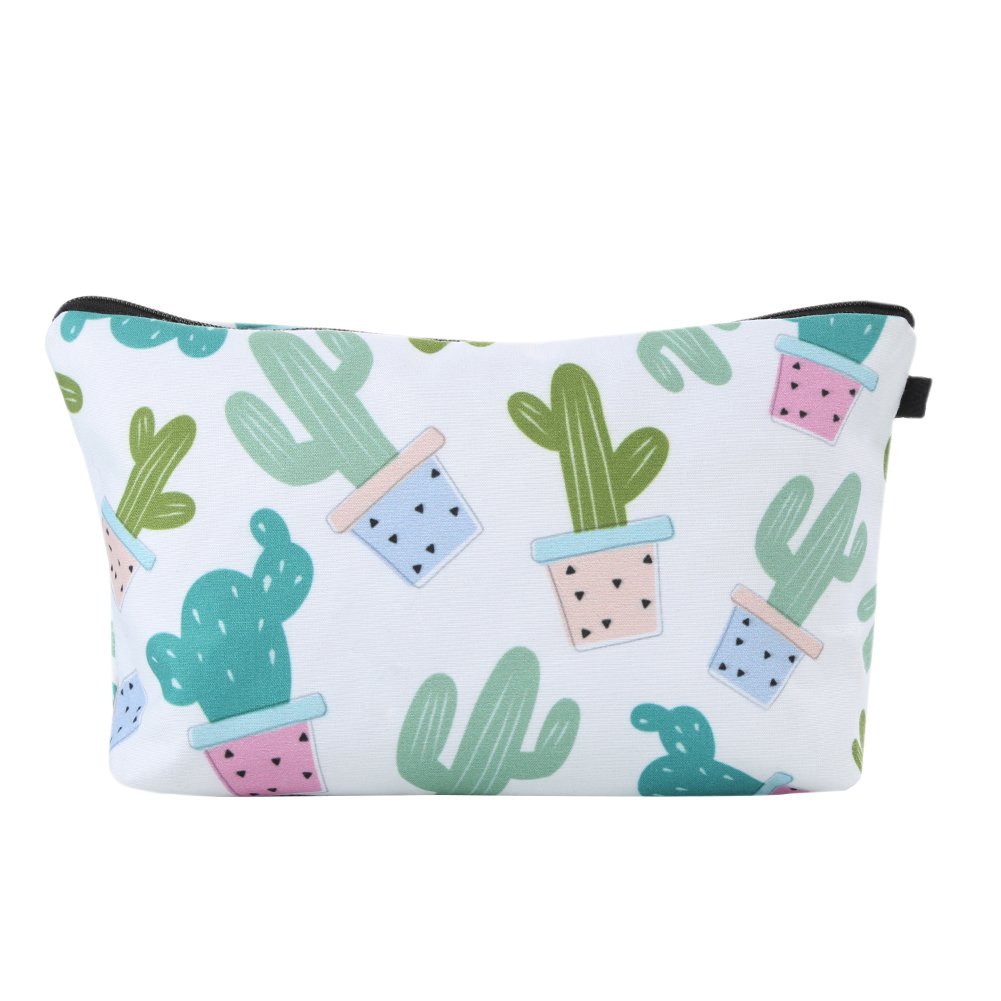 Cute Cactus Makeup Pouch for Women - Cosmetic Storage Organizer & Stationery Case - Perfect for Travel, School, and Home Organization