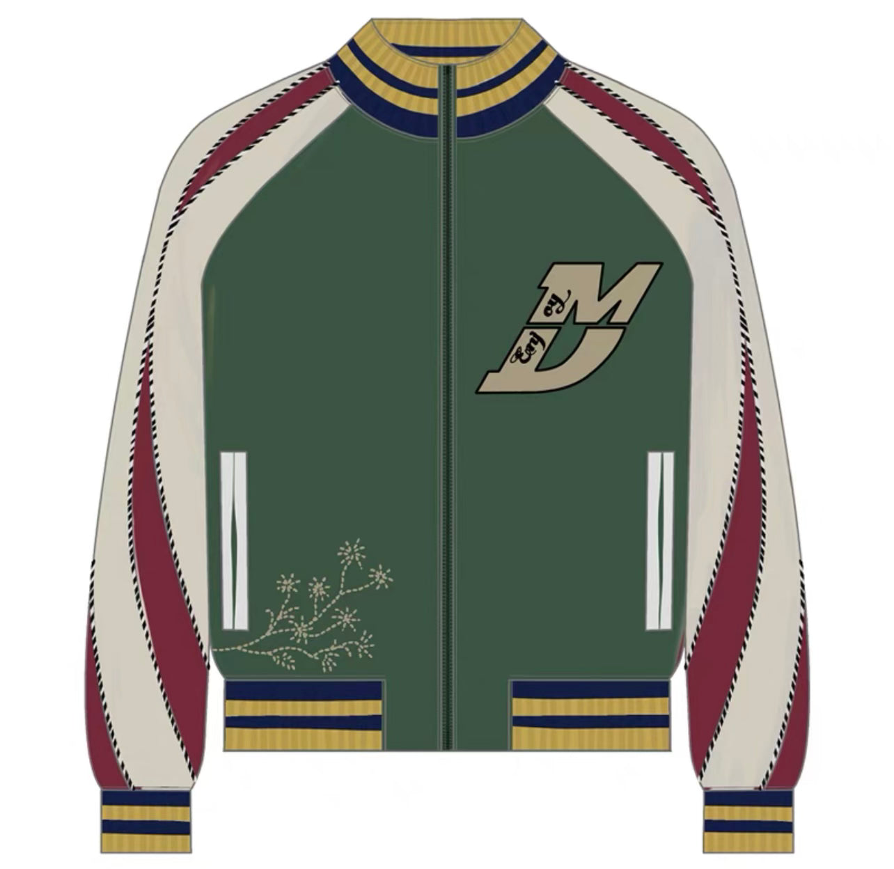 Mr Enjoy Da Money Initial D Yokosuka Jacket Dark Green - Anime Streetwear Fashion Jacket for Men - Perfect for Cosplay, Casual Wear, and Anime Enthusiasts