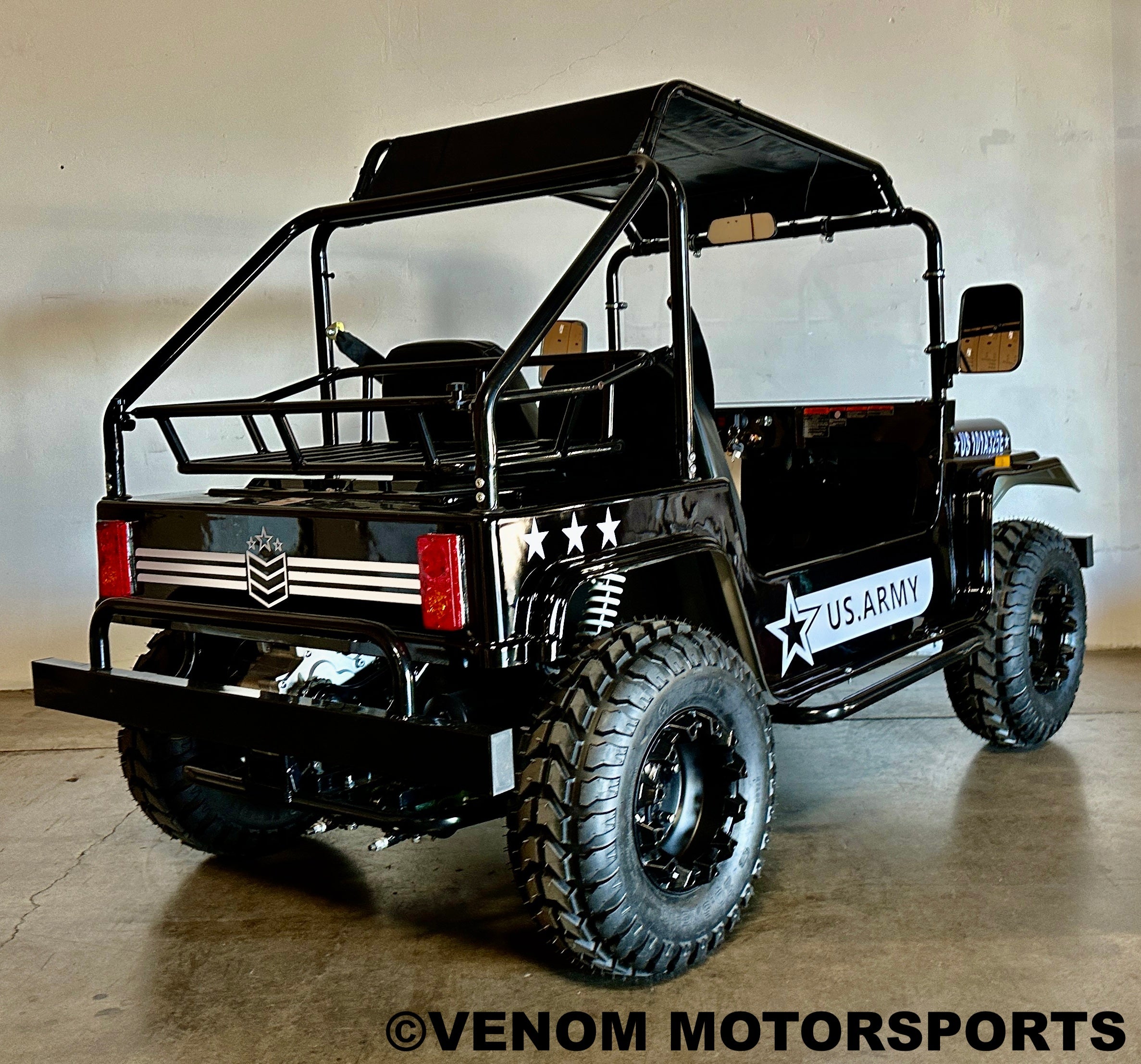 Venom 200cc Mini Jeep - Willys Edition, Full Size Automatic Off-Road Vehicle for Kids & Adults - Perfect for Backyard, Camping & Trail Adventures