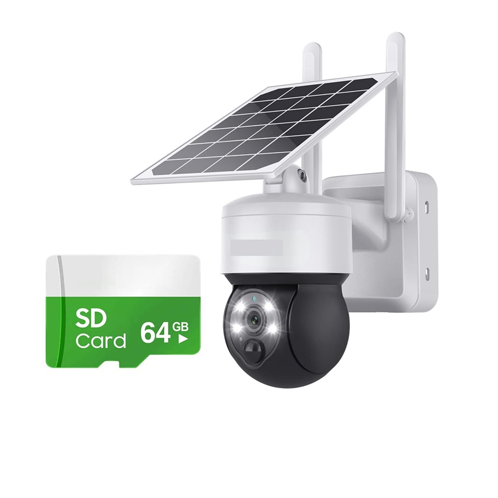 SilteD Solar Security Camera Outdoor - 3MP WIFI Wireless PTZ 4G SIM Camera with Solar Panel, Two-Way Audio & Battery - Ideal for Home, Farm, and Business Surveillance (BW WIFI + 64GB)
