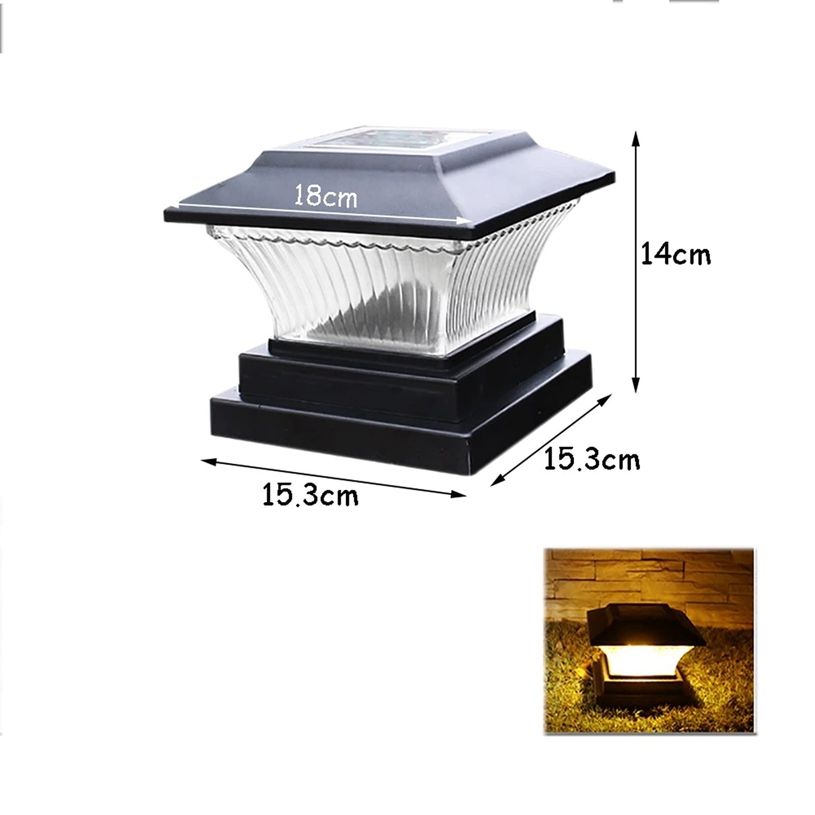 Solar Powered Outdoor Post Light - Waterproof LED Fence Post Cap Lights for Garden, Pillar & Wood Columns | Perfect for Pathway, Driveway & Landscape Lighting at Night