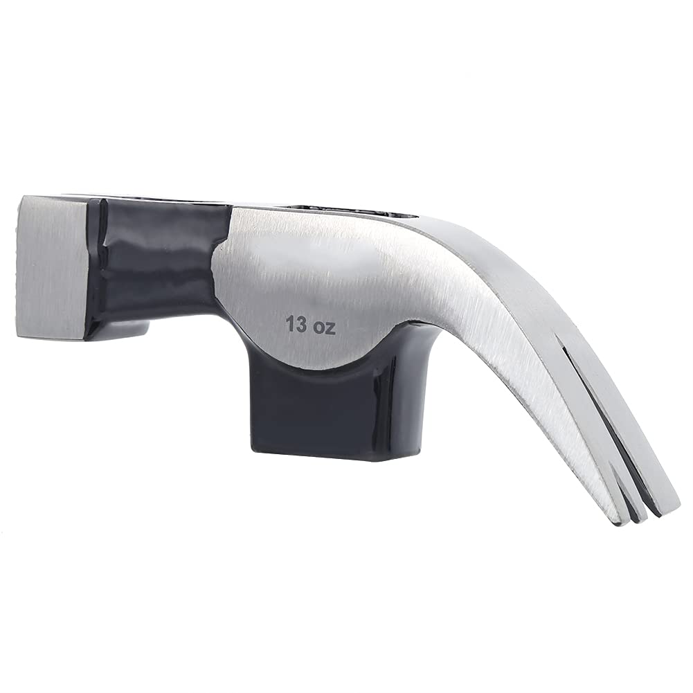 YWBL-WH 13oz Double Fork Claw Hammer - Professional Carpenter Hammer with Bend Angle Design for Woodworking, Home Improvement & DIY Projects | Perfect for Framing, Demolition & Nail Removal