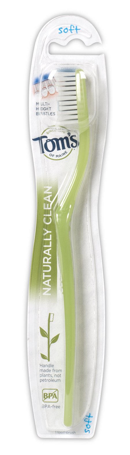 Tom's of Maine Naturally Clean Soft Toothbrush - Pack of 36 | Eco-Friendly Bristles for Gentle Oral Care | Perfect for Home, Travel & Family Use