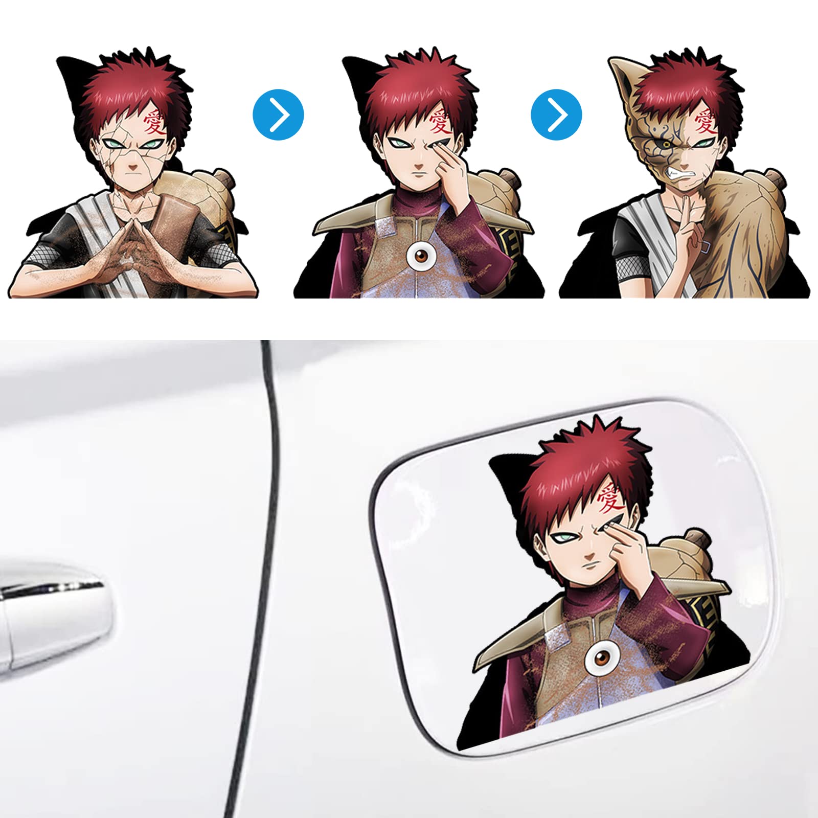 3D Anime Car Stickers - Waterproof Vinyl Decals for Cars, Bumpers, Motorcycles, Laptops & Skateboards | Durable Automotive Decor for Adults - Perfect for Personalizing Vehicles, Tech Gear & Sports Equipment