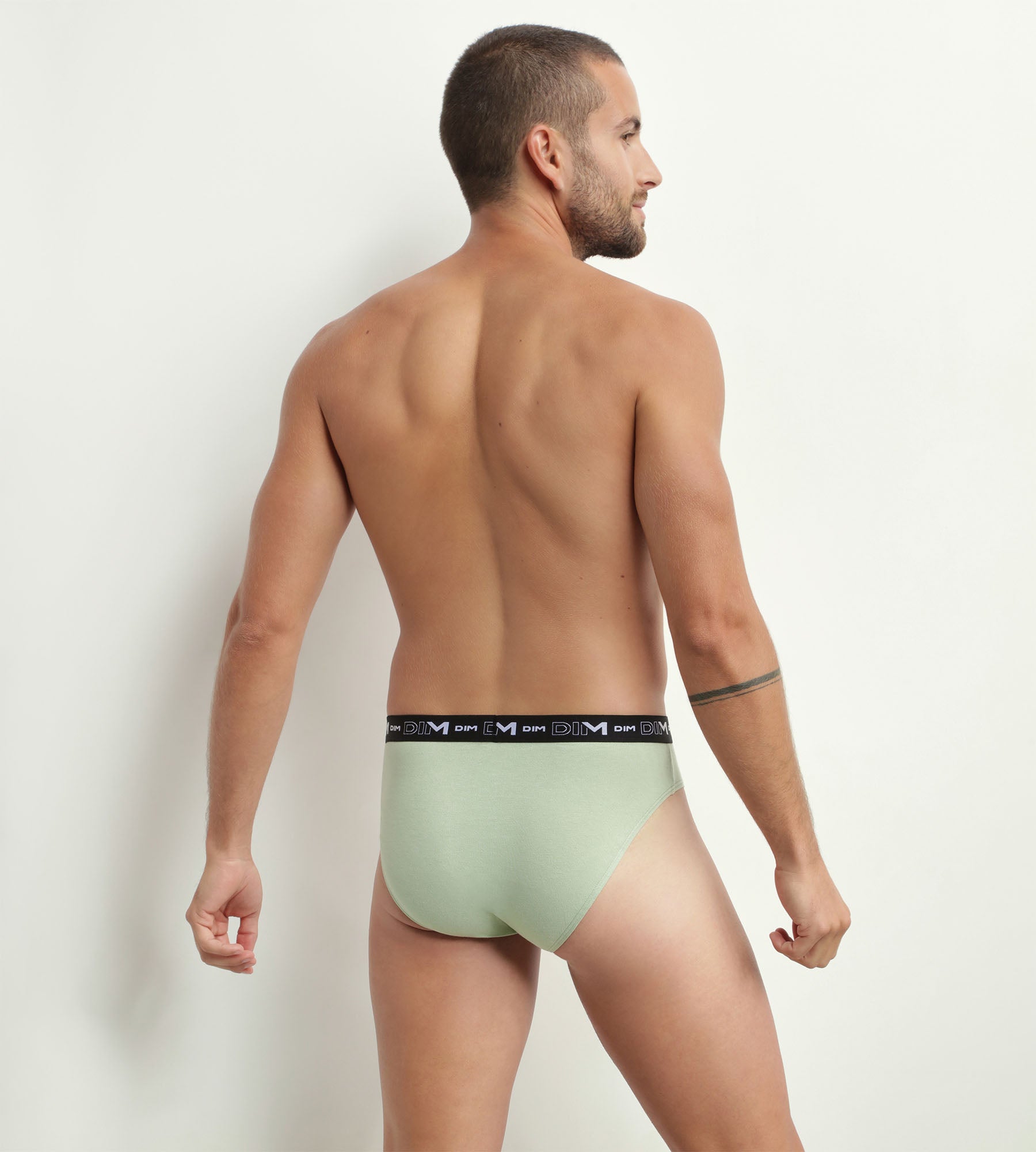 3 Pack Men's Underwear - Pistachio, Blue, Black Striped Cotton Stretch Boxer Briefs by Dim | Soft, Breathable & Comfortable for Everyday Wear, Gym & Travel