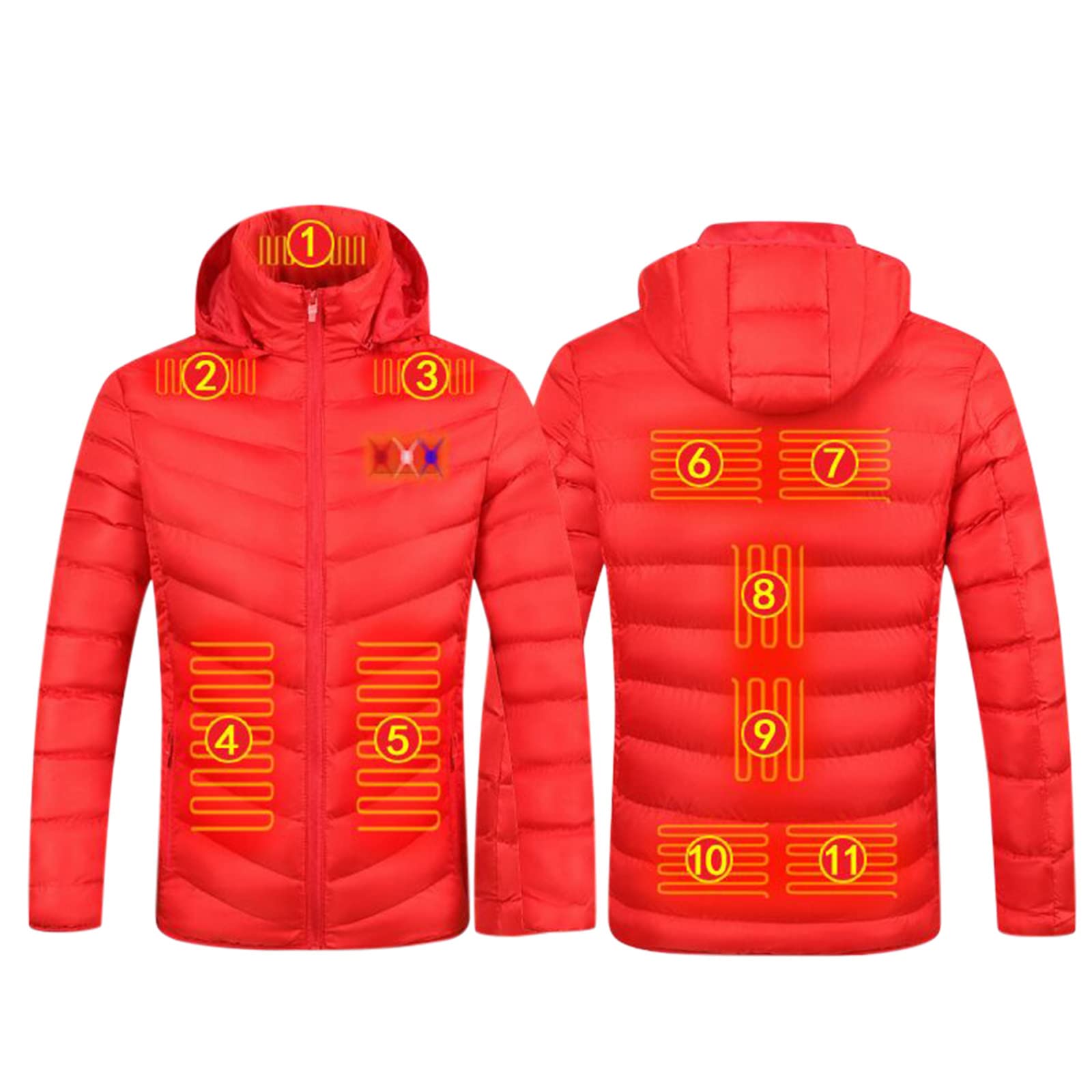 USB Heated Vest Coat for Women & Men - Graphene & Cotton Blend, Rechargeable Heating Jacket for Winter - Perfect for Outdoor Activities, Camping, and Cold Weather