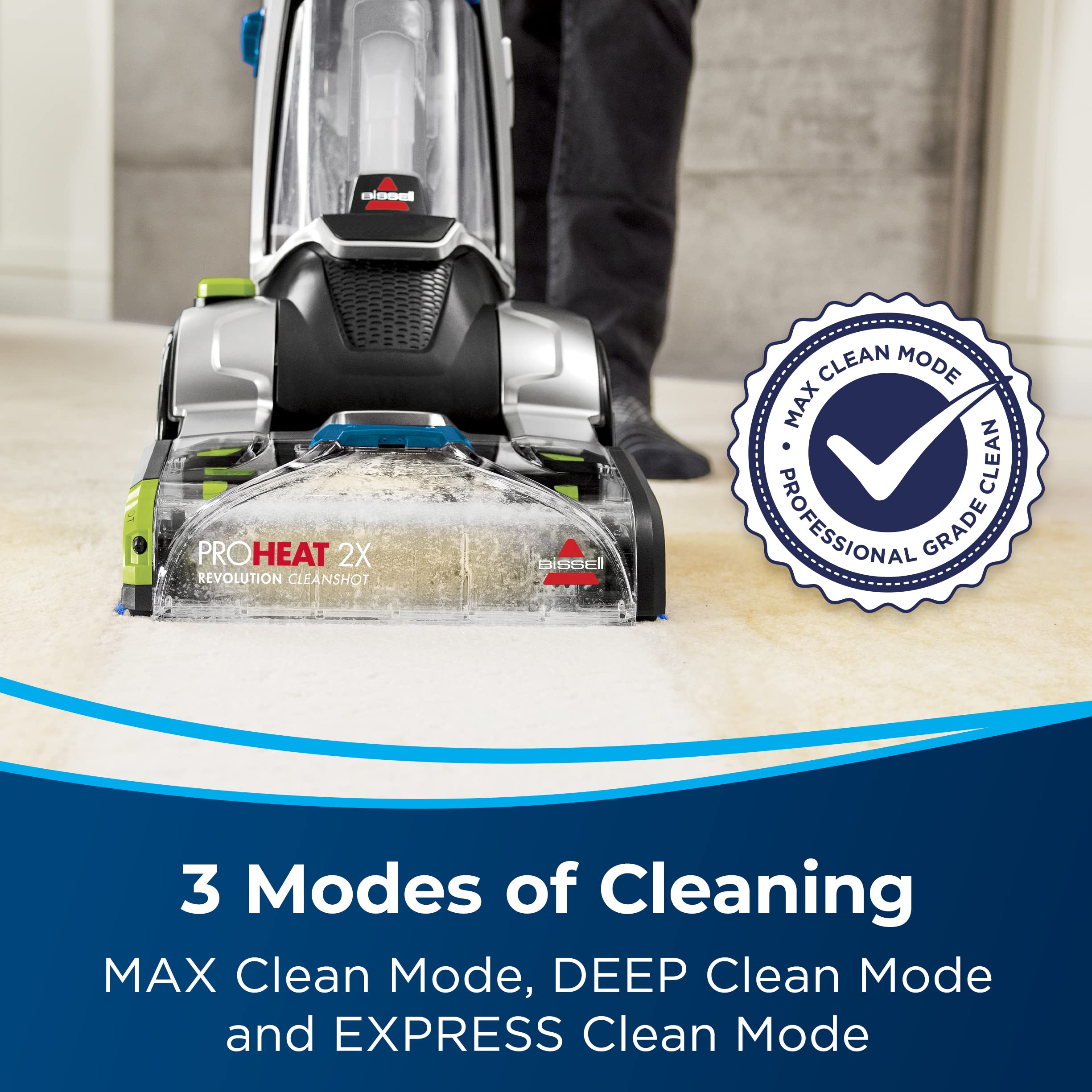 BISSELL ProHeat 2X Revolution CleanShot Premier Upright Carpet Cleaner - Deep Cleaning with 30-Minute Dry Time, Dual Dirt Lifter Powerbrush & Tough Stain Tool - Model 3588B - Perfect for Pet Stains, High-Traffic Areas & Home Deep Cleaning