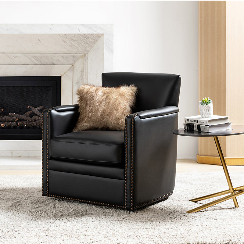 Gloria Genuine Leather Swivel Chair - 360° Rotating Office Chair with Adjustable Height for Home & Office Workspace - Perfect for Conference Rooms, Study Desks and Executive Offices