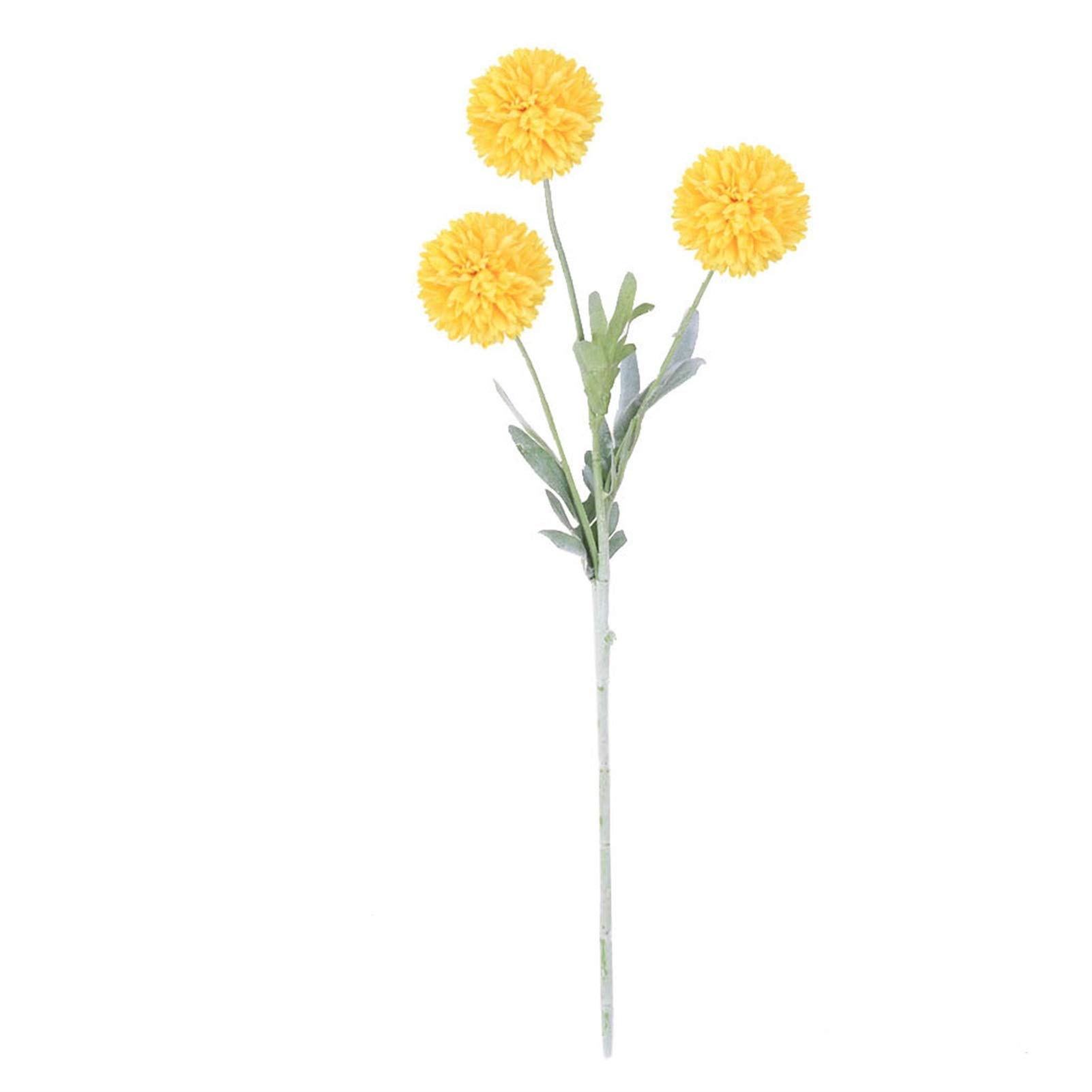 Artificial Chrysanthemum Ball Flower Bouquet - Realistic Fake Flowers for Wedding, Home & Office Decor - Perfect for Autumn Weddings, Table Centerpieces & Seasonal Home Decoration (Color: B)