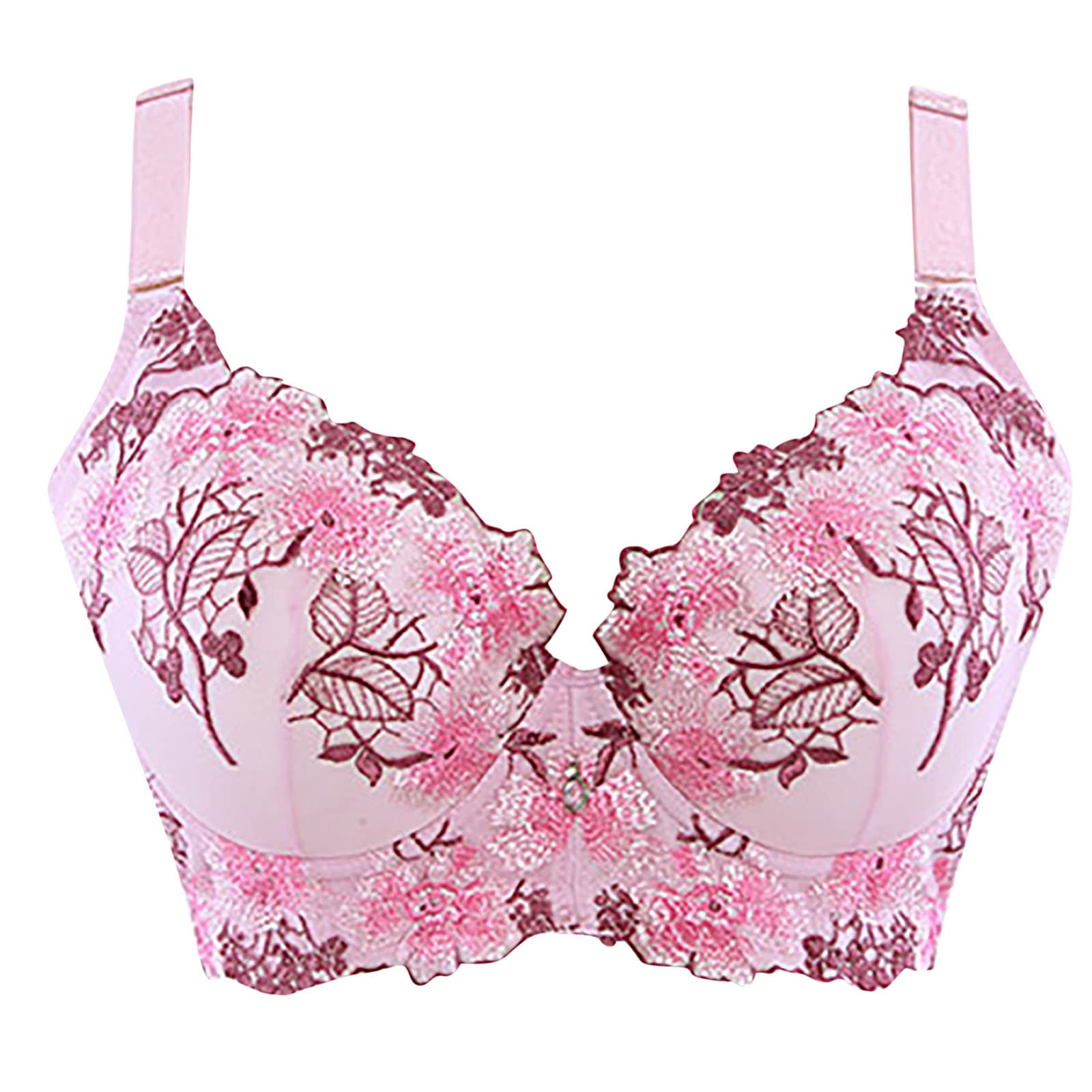 Women's Sexy Push Up Bra - Floral Embroidery Lace Underwear with Comfortable Support for Daily Wear & Special Occasions