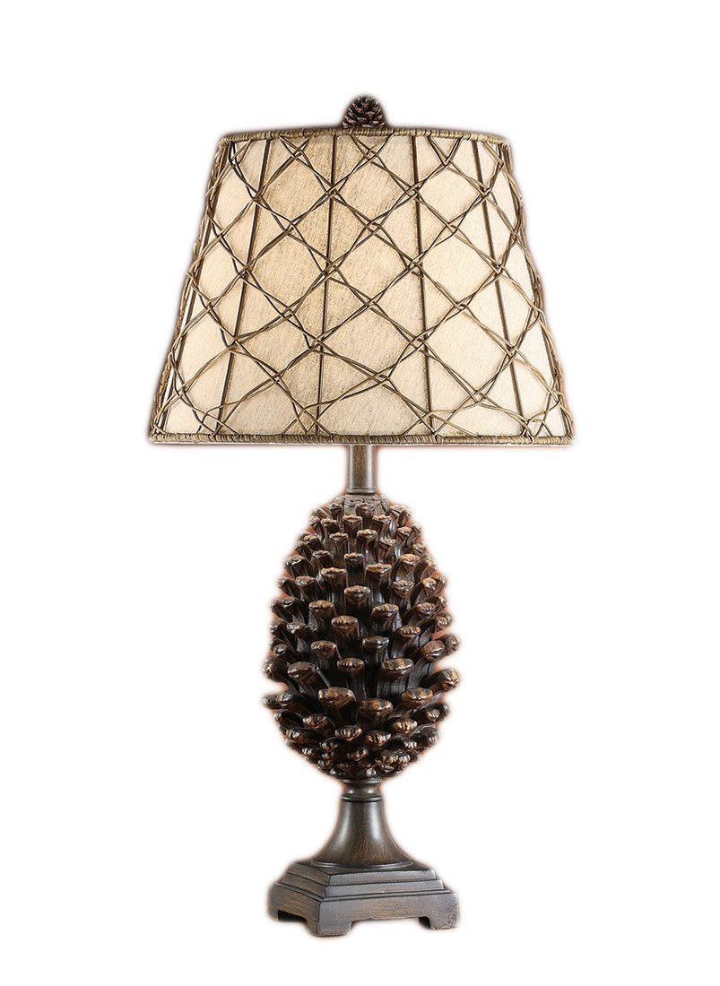 Crestview Collection Pine Bluff Resin Table Lamp - Modern Home Decor for Living Room, Bedroom & Office - Warm Ambient Lighting Accent Piece