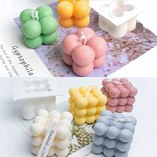 4PCS Silicone Bubble Candle Molds Set - DIY Candle Making Kit for Epoxy Resin, Soap, Chocolate, Pudding & Clay Crafts - Perfect for Home Decor, Wedding Favors & Handmade Gifts