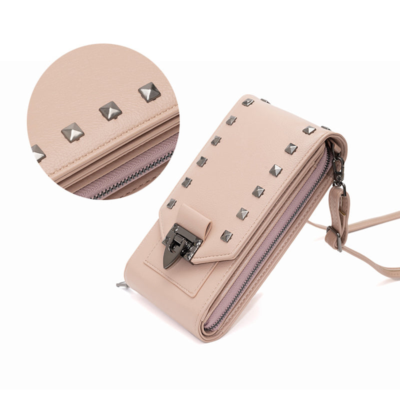Stylish Women's Solid Color Crossbody Shoulder Bag with Rivet Design - Perfect for Phone, Wallet & Essentials - Ideal for Work, Travel & Daily Use