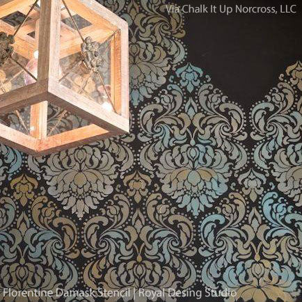 Florentine Damask Wall Stencil - Reusable DIY Painting Template for Home Decor, Accent Walls, and Furniture Upcycling | Perfect for Bedrooms, Living Rooms, and Wedding Backdrops