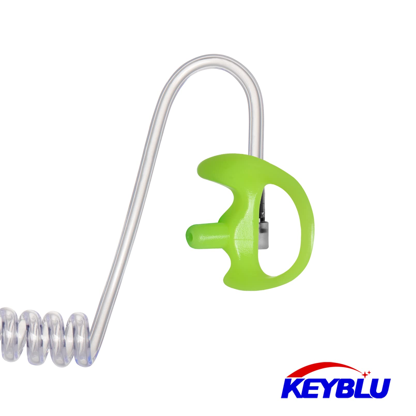 KEYBLU Universal Radio Replacement Earmold - 3 Pairs Silicone Earbuds for Two-Way Radios, Walkie Talkies & Coil Tube Headsets (Green, S/M/L Sizes) - Comfortable Noise Isolation for Security, Construction & Outdoor Communication