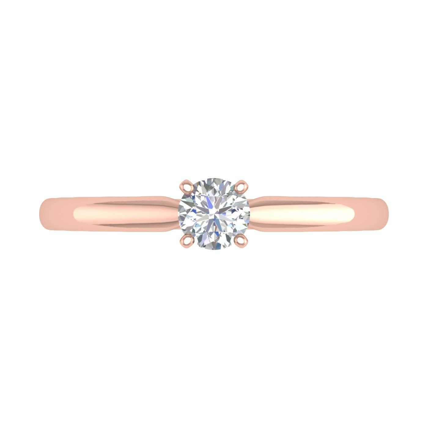 1/5 Carat 4-Prong Solitaire Diamond Engagement Ring in 10K Gold - Perfect for Proposals, Anniversaries & Romantic Gifts