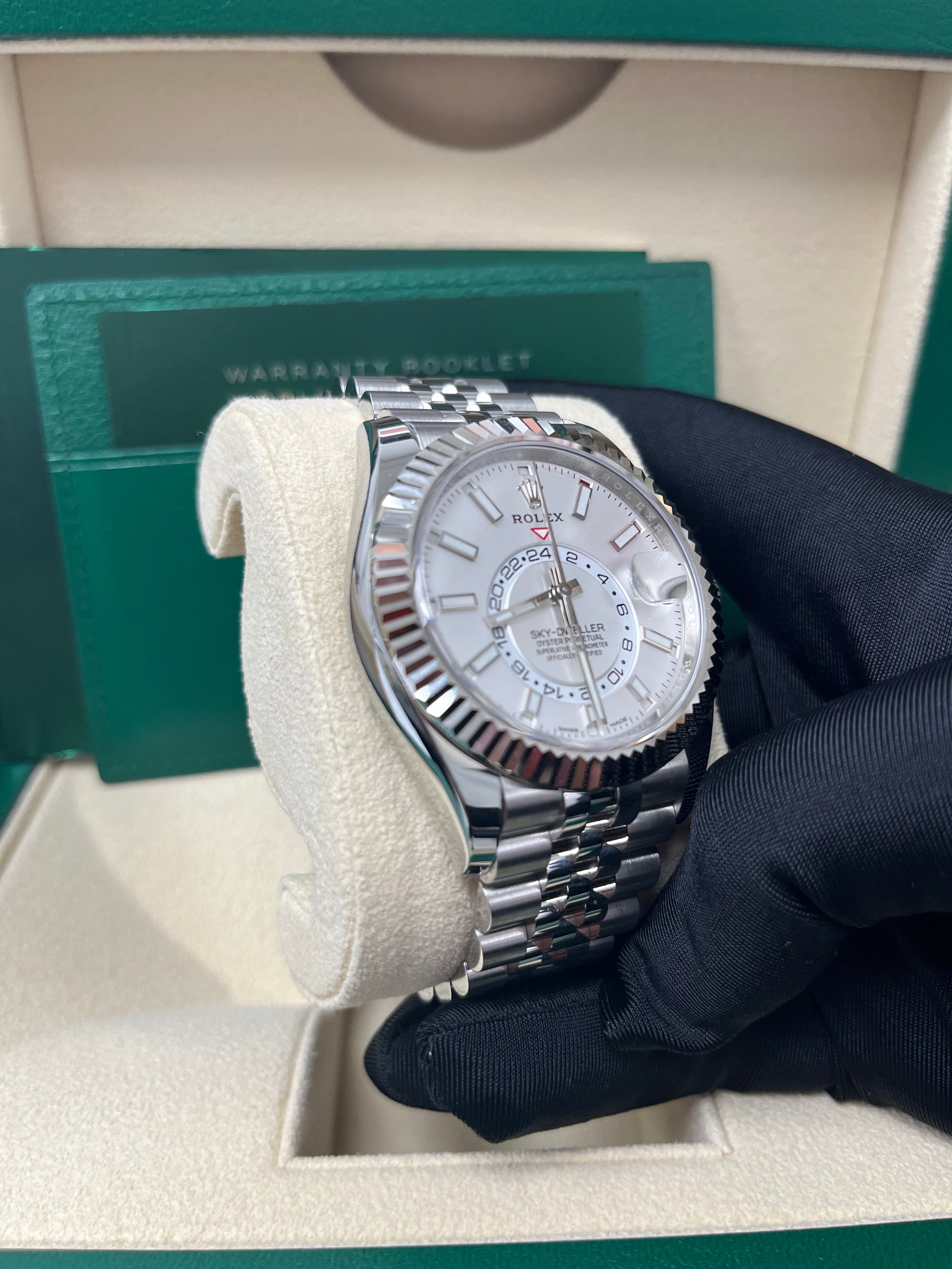 Rolex Sky Dweller 326934 - White Rolesor Watch with White Index Dial & Jubilee Bracelet | Luxury Men's Dress Watch for Business, Travel & Special Occasions