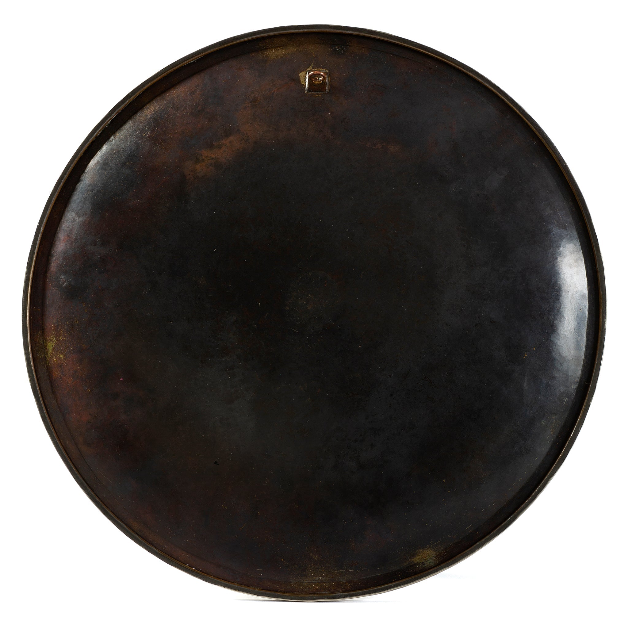 Claudius Linossier Étoile Rayonnante Dinanderie Copper Charger Plate - Handcrafted French Art Deco Tray for Dining Table Decor, Wall Art & Luxury Gift Giving