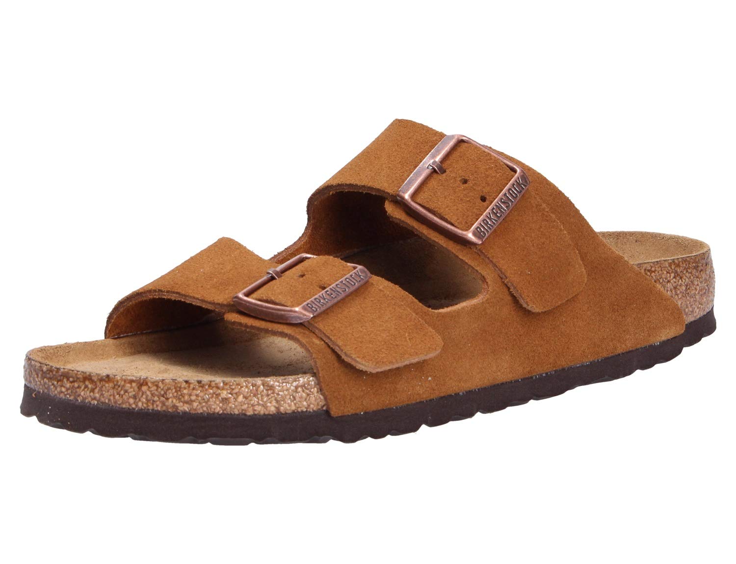 Birkenstock Men's Arizona SFB Suede Leather Sandals - Comfortable Slip-On Slippers for Men, Beige Mink Color, Size 9 UK - Perfect for Casual Wear, Home, and Outdoor Use