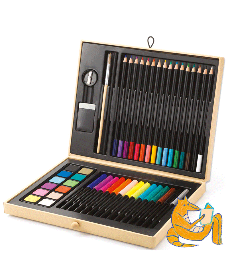 Premium Djeco Colored Pencils & Art Set - 24 Vibrant Colors for Kids & Adults | Perfect for Sketching, Drawing & DIY Crafts