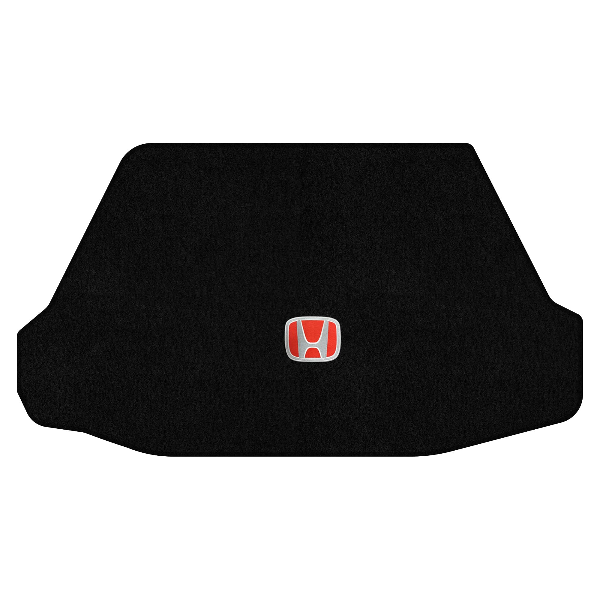 Premium Custom-Fit Carpeted Floor Mats for 2006-2011 Honda Civic 4-Door (Hybrid Compatible) - Luxury Car Floor Liners with Silver/Red Honda Logo - Perfect for Daily Commute & Road Trips (Black, Includes Trunk Mat)