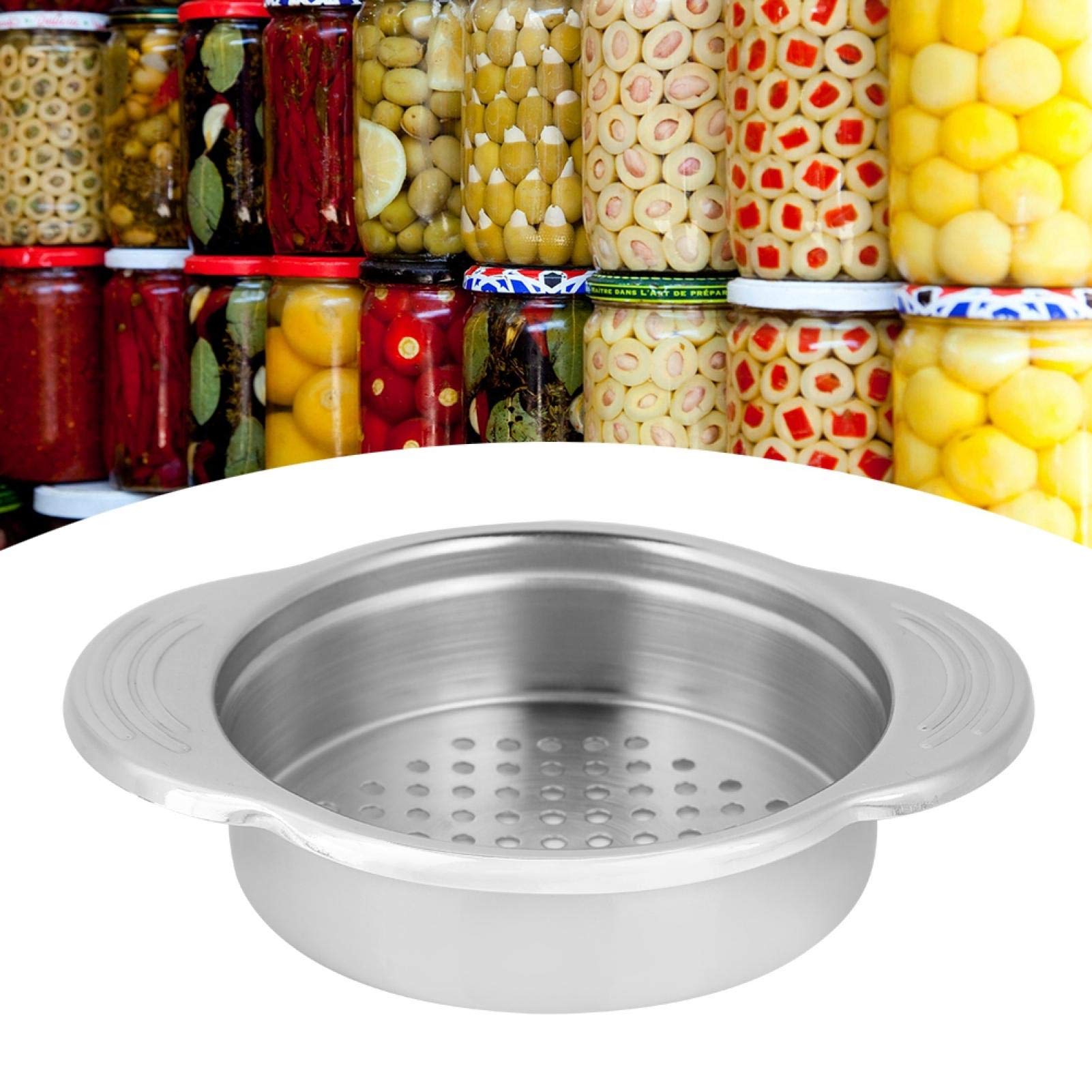 Premium Stainless Steel Tuna Can Strainer & Colander - Oil Press for Canned Food, Fits Most Standard Tins - Perfect for Kitchen, Camping & Emergency Food Prep