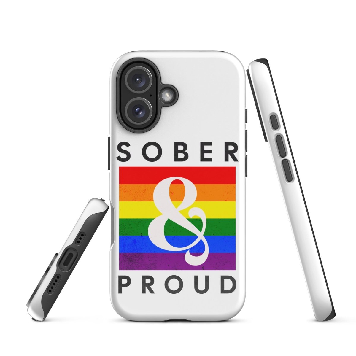 Sober & Proud iPhone Case - Stylish Protective Phone Cover for iPhone 13/14/15 Pro Max - Perfect for Recovery Support, AA Meetings & Sober Living