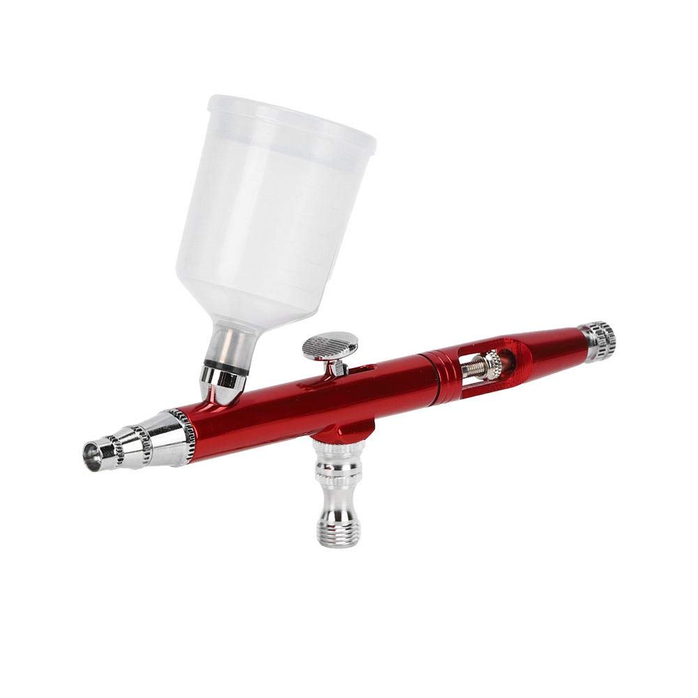 Professional Airbrush Gun Kit with Airbrush Pen - Perfect for Color Painting, Crafts & DIY Art Projects (Red) - Ideal for Hobbyists, Model Painting & Custom Designs