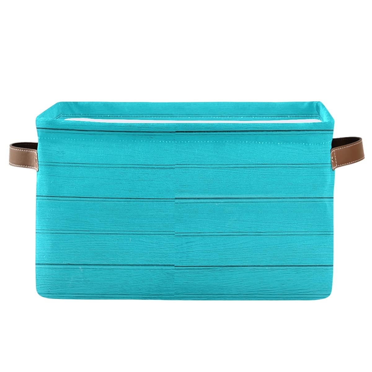 Stylish Turquoise Square Storage Baskets - 2 Pack Canvas Storage Bins for Home & Office Organization | Perfect for Closet, Shelf, and Room Decor