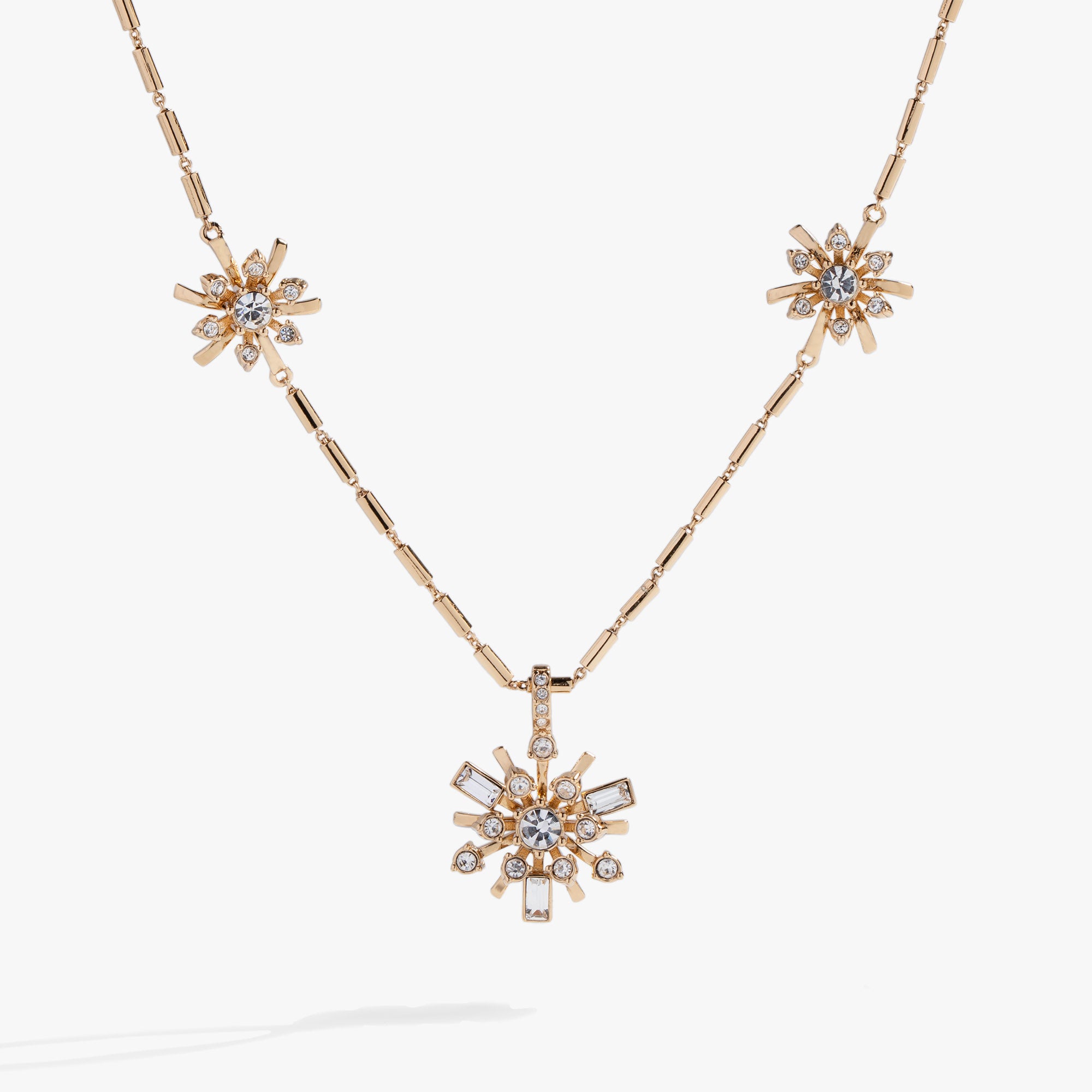 Elegant Festive Sparkle Inline Pendant Necklace for Women - Perfect for Christmas Parties, Weddings & Special Occasions