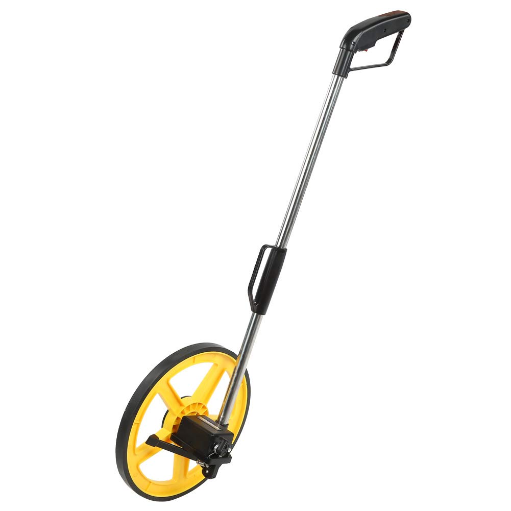 Digital Distance Measuring Wheel with LED Light - Folding Rolling Tape Measure 0-9999.9m for Construction, Landscaping & Outdoor Sports