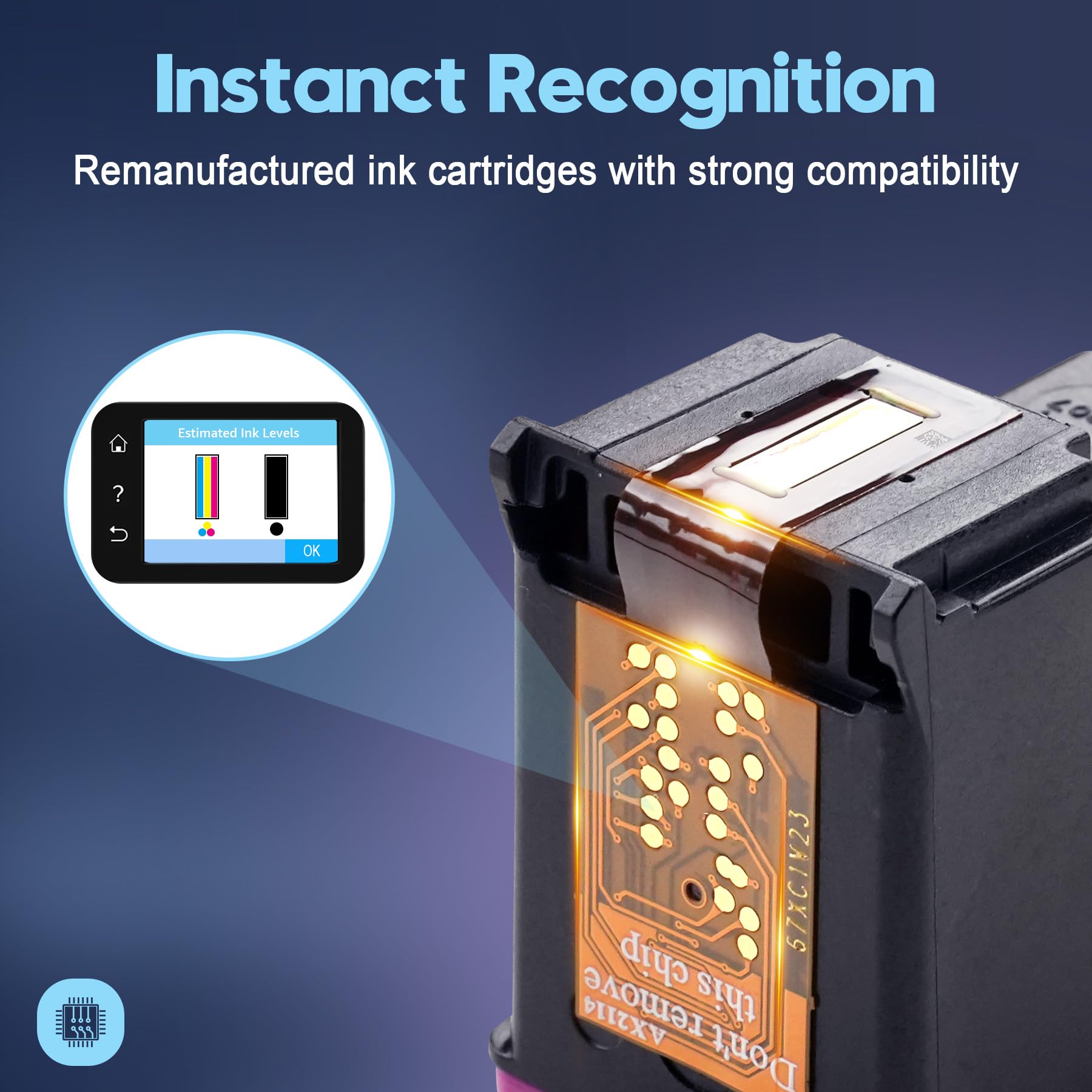 ONLYU Compatible Ink 67XL Cartridge Replacement - Black Combo Pack for HP Deskjet 2755e, 2700e, 2752e, 4155e, 4100 & ENVY 6000, 6055e, 6455e, 6400 Printers - High-Quality Printer Ink for Home & Office Use