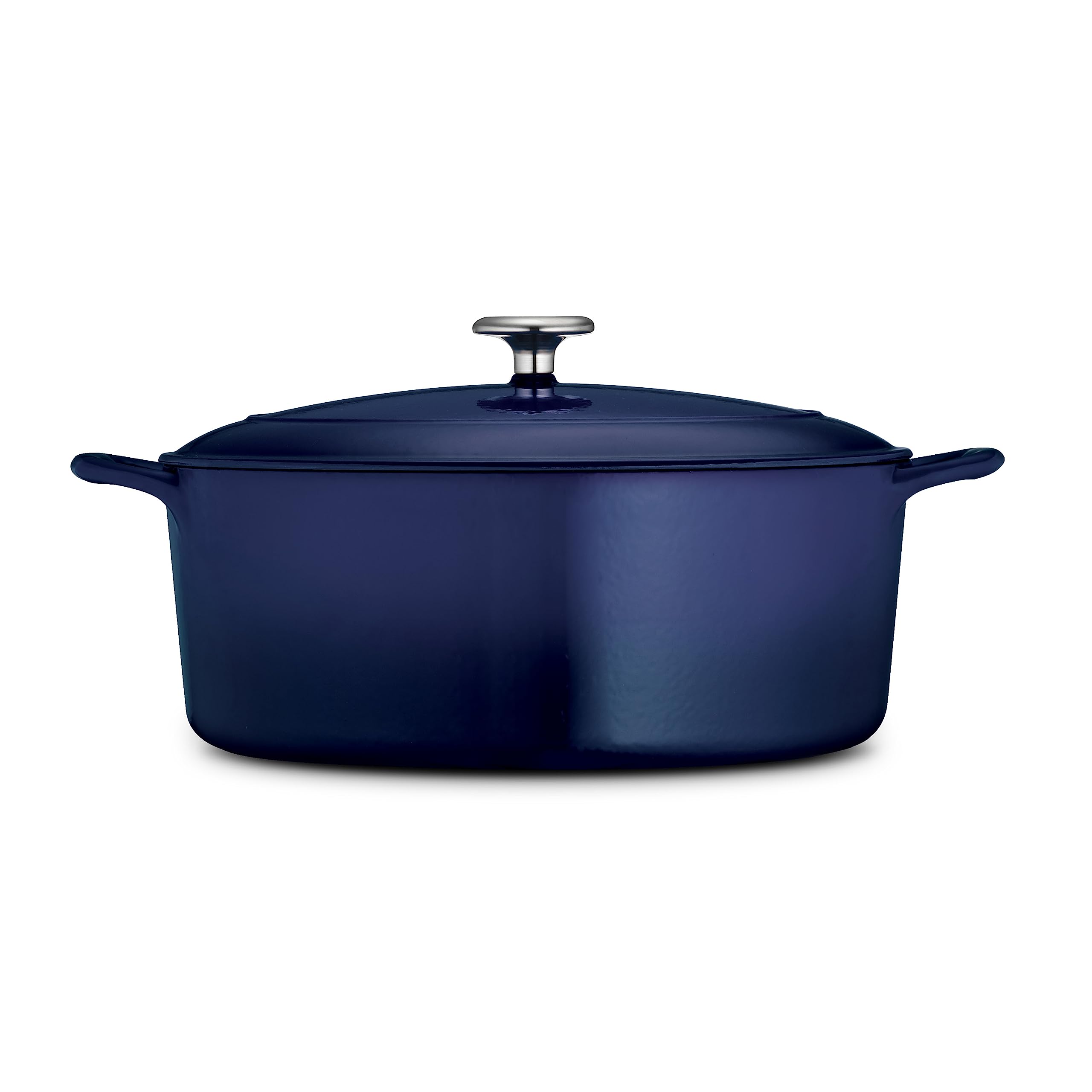 Tramontina 7-Quart Enameled Cast Iron Dutch Oven with Lid - Blue Oval Cookware for Baking, Roasting & Slow Cooking - Perfect for Soups, Stews & Bread Making