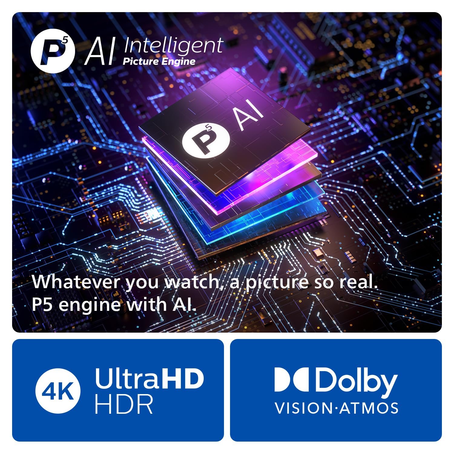 Philips Ambilight 48OLED809 48-inch 4K OLED Smart TV with P5 AI Perfect Picture Engine | Ultra HD Google TV, Dolby Vision & Atmos | Alexa & Google Assistant Compatible | Perfect for Home Theater & Gaming Setup