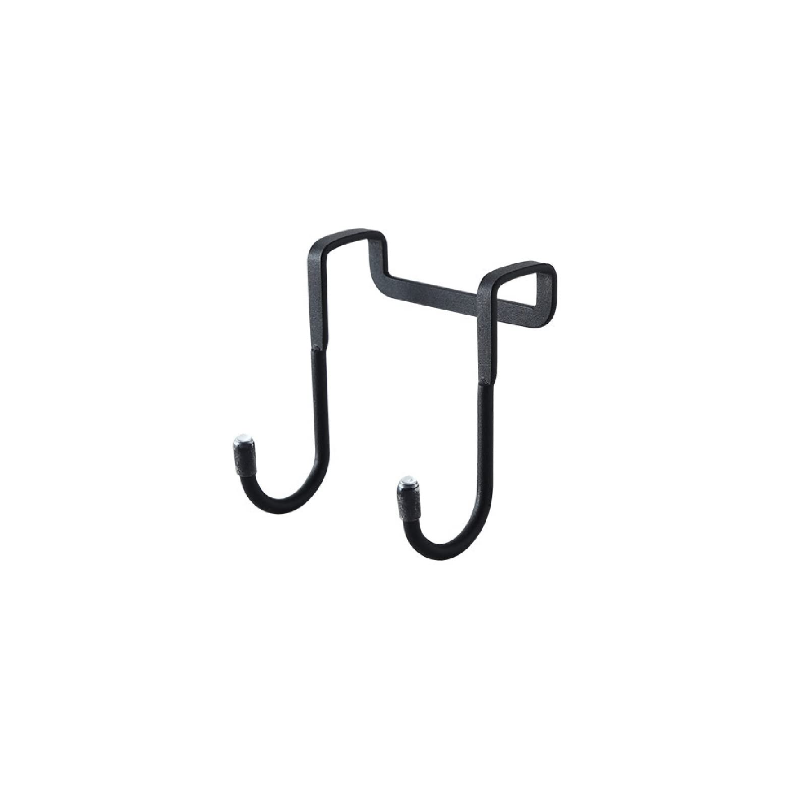 Over The Door Hooks - 2 in 1 Door Hanger Hooks for Towels & Clothes - Space Saving Organizer for Kitchen, Bathroom, Cabinets & Cupboards (2.59x2.87inch, Black) - Perfect for Hanging Towels, Robes, Hats & Bags in Small Spaces