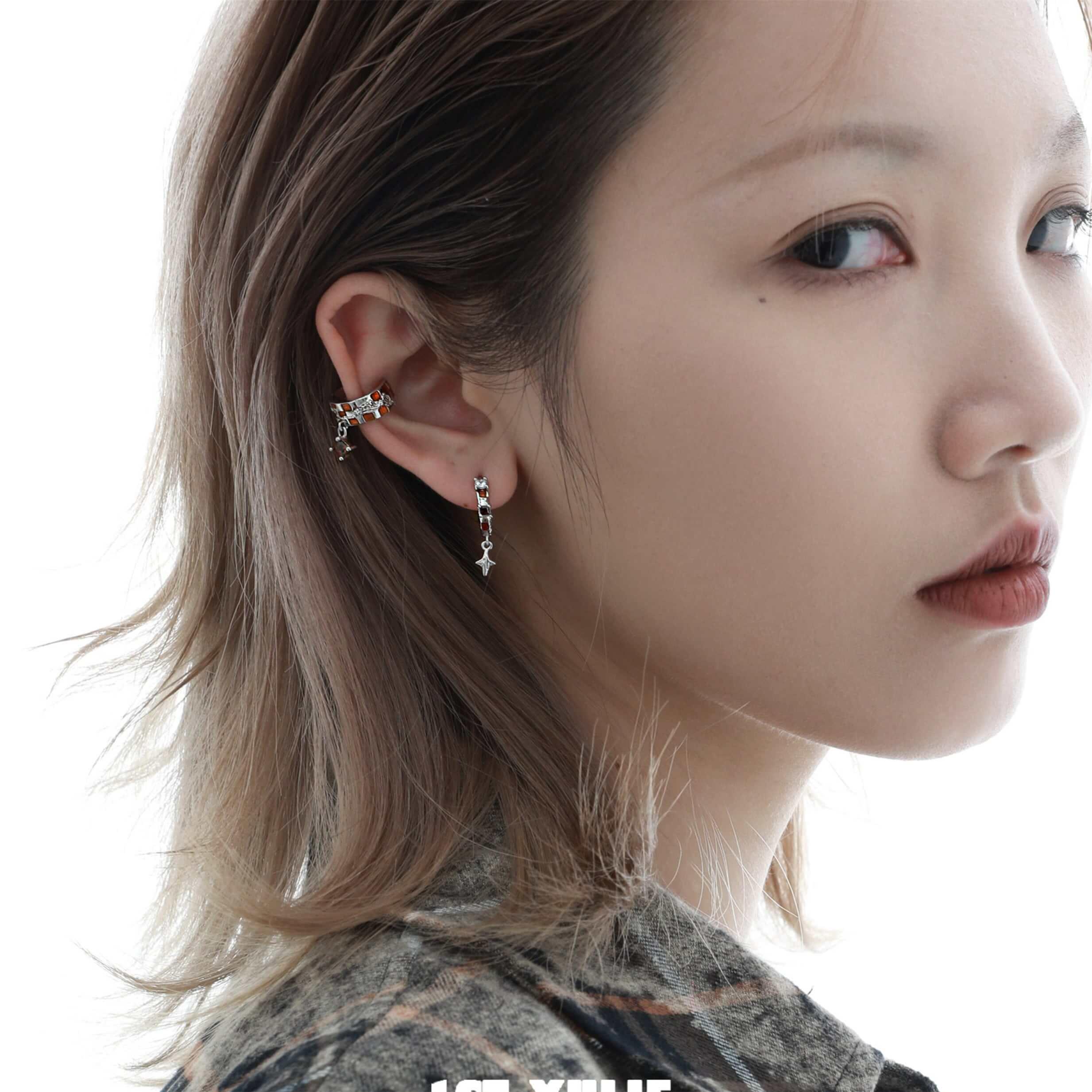 Autumn S925 Sterling Silver Chain Ear Clips - Elegant Hypoallergenic Dangle Earrings for Women | Perfect for Fall Outfits, Parties & Gift Giving