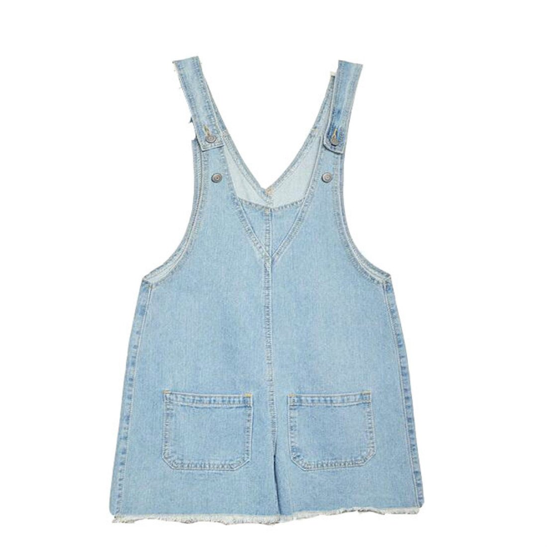 Stylish Women's Denim Overalls Shorts - Classic Jumper Romper for Juniors | Perfect for Casual Outfits, Summer Fashion & Outdoor Activities