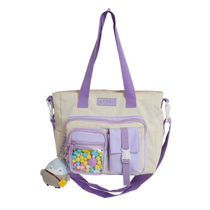 Cute Kawaii Crossbody Bag for School Girls - White | Stylish & Trendy