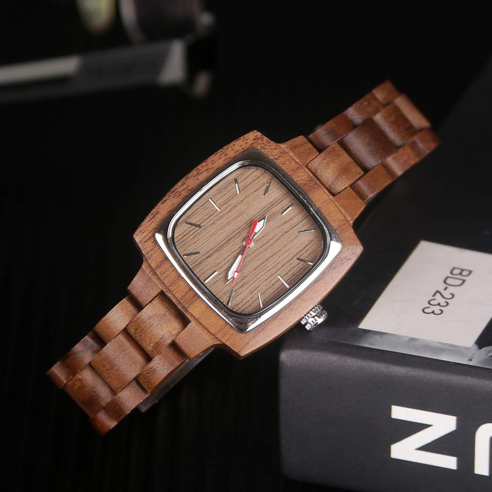 Premium Handmade Bamboo Wooden Watch for Men - Analog Date Quartz Movement - Stylish Eco-Friendly Wooden Watch - Perfect for Casual Wear, Outdoor Adventures & Sustainable Fashion