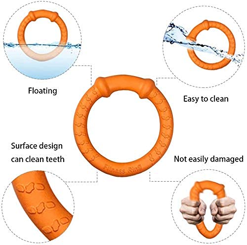 **LaRoo Durable Dog Toys for Large Breeds - Floating Flying Disc & Interactive Ring Tug Toy for Fetch, Training & Teething - Perfect for Outdoor Play, Beach & Pool Fun**