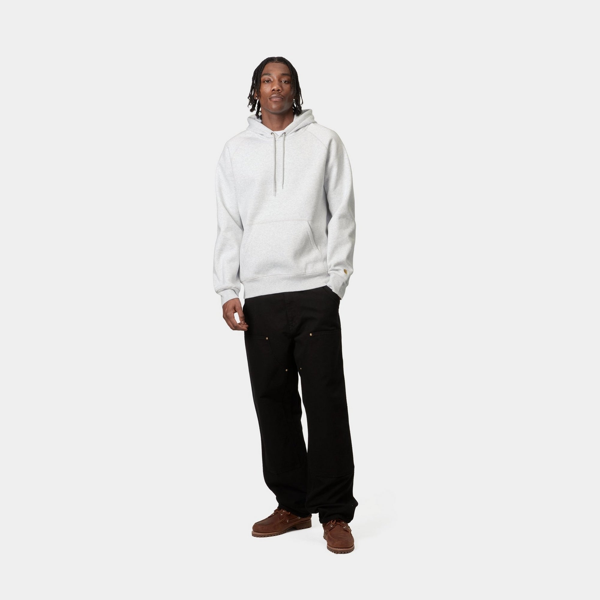 Hooded Chase Sweatshirt for Men & Women | Ash Heather Color | Cozy Fleece Pullover | Perfect for Casual Wear, Gym, and Outdoor Activities