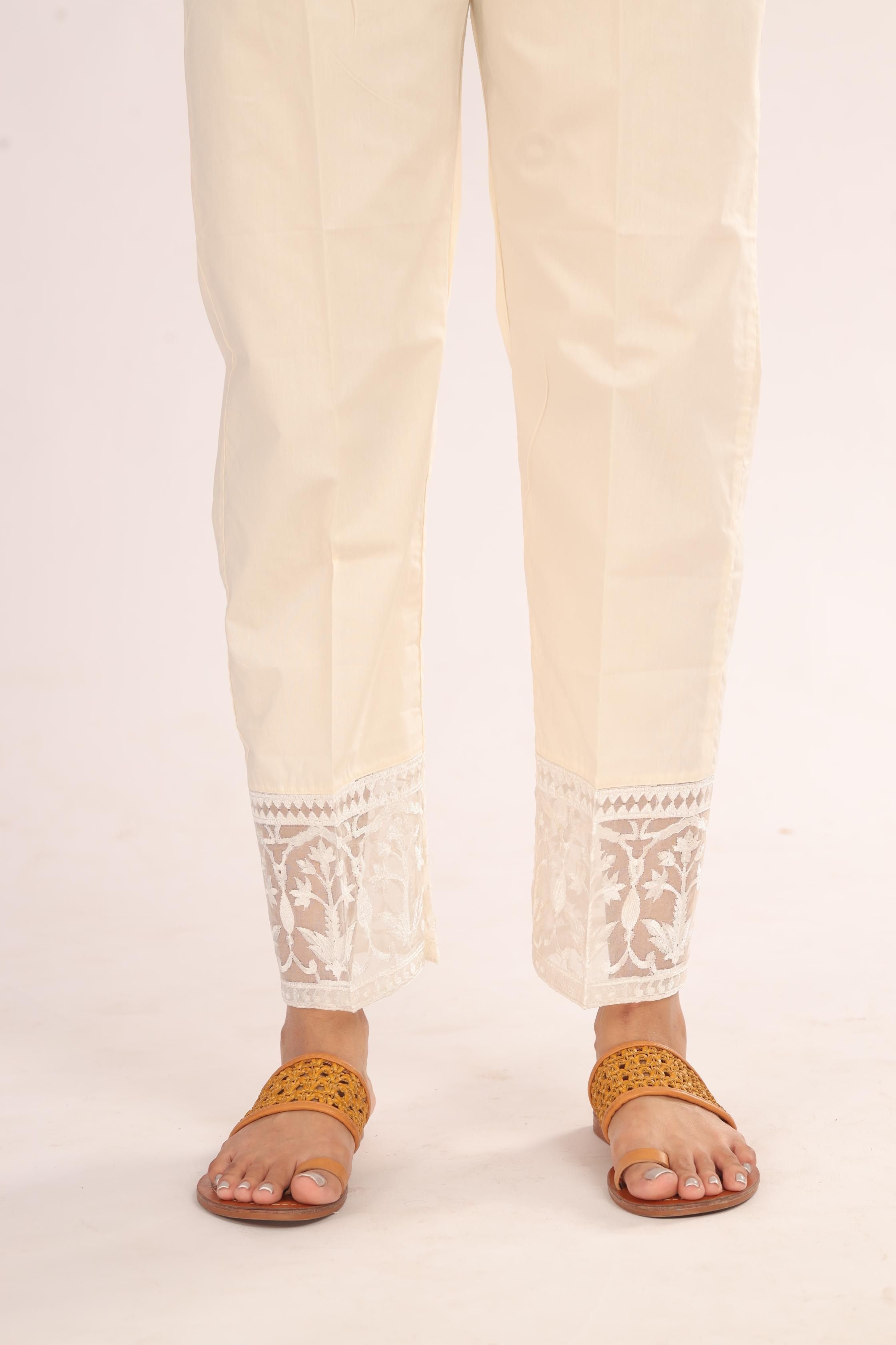 Stylish Cotton Beige Trousers for Women | Comfortable Casual Pants | Perfect for Office, Travel & Everyday Wear