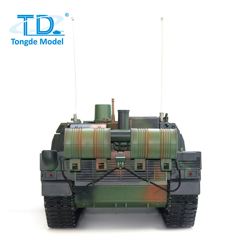 1/16 Scale RC Military Tank Model - H2408 Leclerc Battle Tank with Metal Wheels, Gearbox, Infrared BB Barrel, Recoil & Smoke Effects | Remote Control Toy for Collectors & Battle Simulation Enthusiasts | Perfect for Outdoor Play, War Games & Display