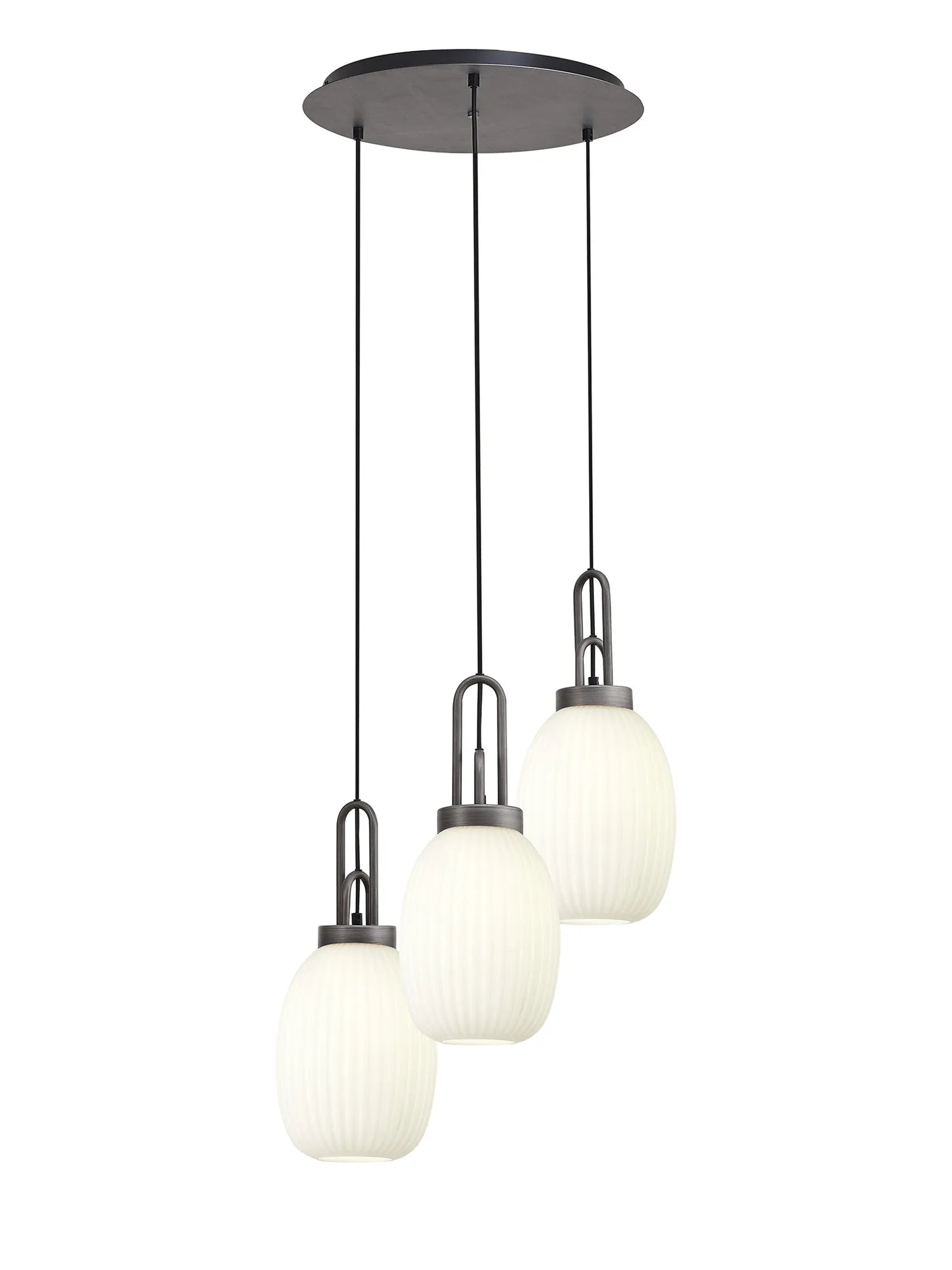 Stylish Cadiz 3-Light Cluster Pendant - Modern Ceiling Lighting Fixture for Dining Room, Kitchen Island & Living Room Decor