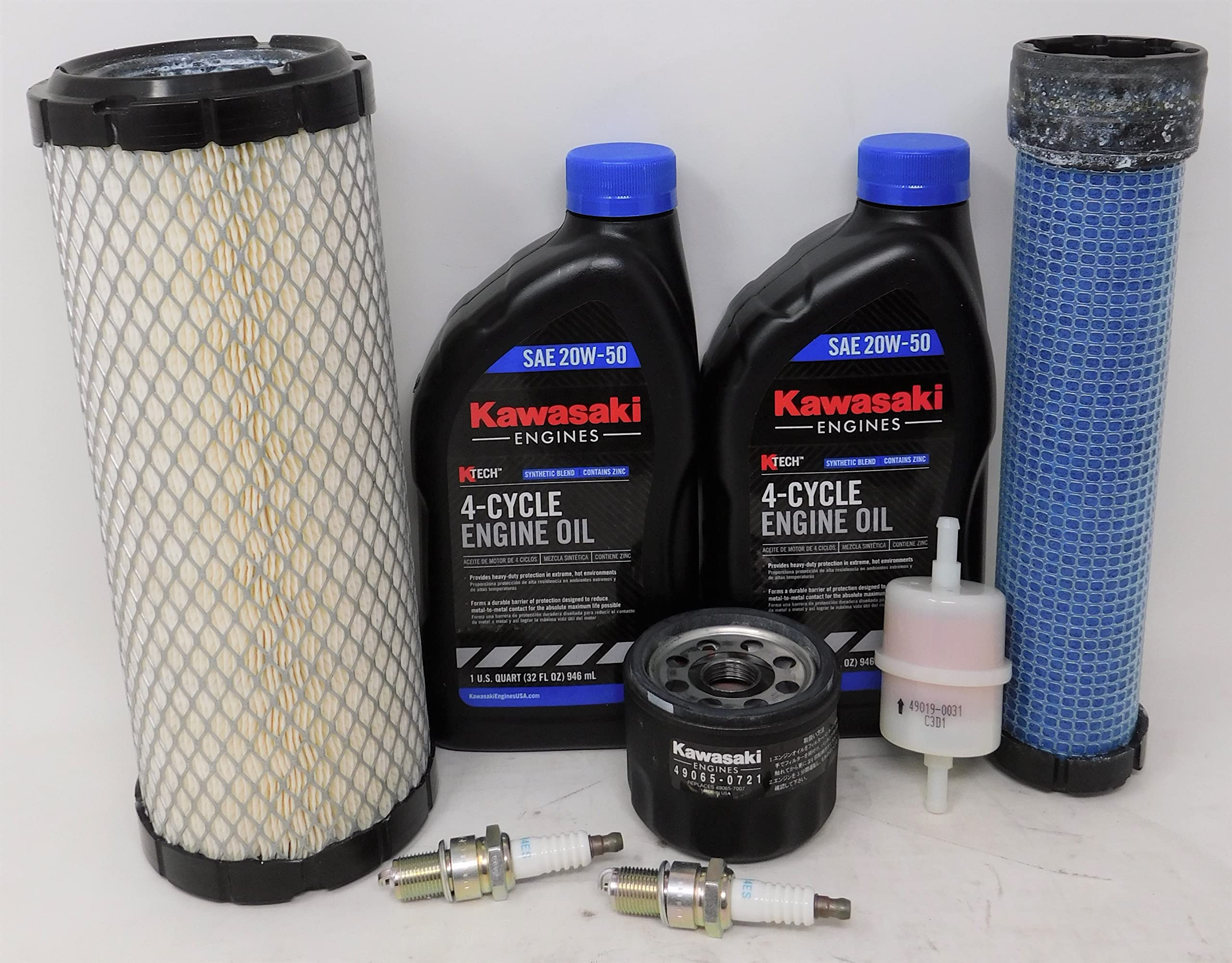 Kawasaki 99969-6528 20W-50 Engine Maintenance Kit for FX651V FX691V FX730V Lawn Mowers - Includes Fuel Treatment for Improved Performance & Engine Protection | Ideal for Seasonal Tune-Ups & Small Engine Maintenance