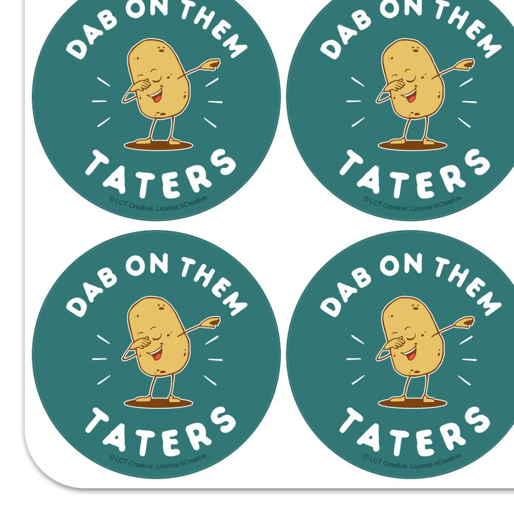 Funny Humor Stickers for Planners, Calendars & Scrapbooking - 'Dab on Them Taters Haters' Crafting Decals - Perfect for DIY Journals, Bullet Journals & Gift Wrapping