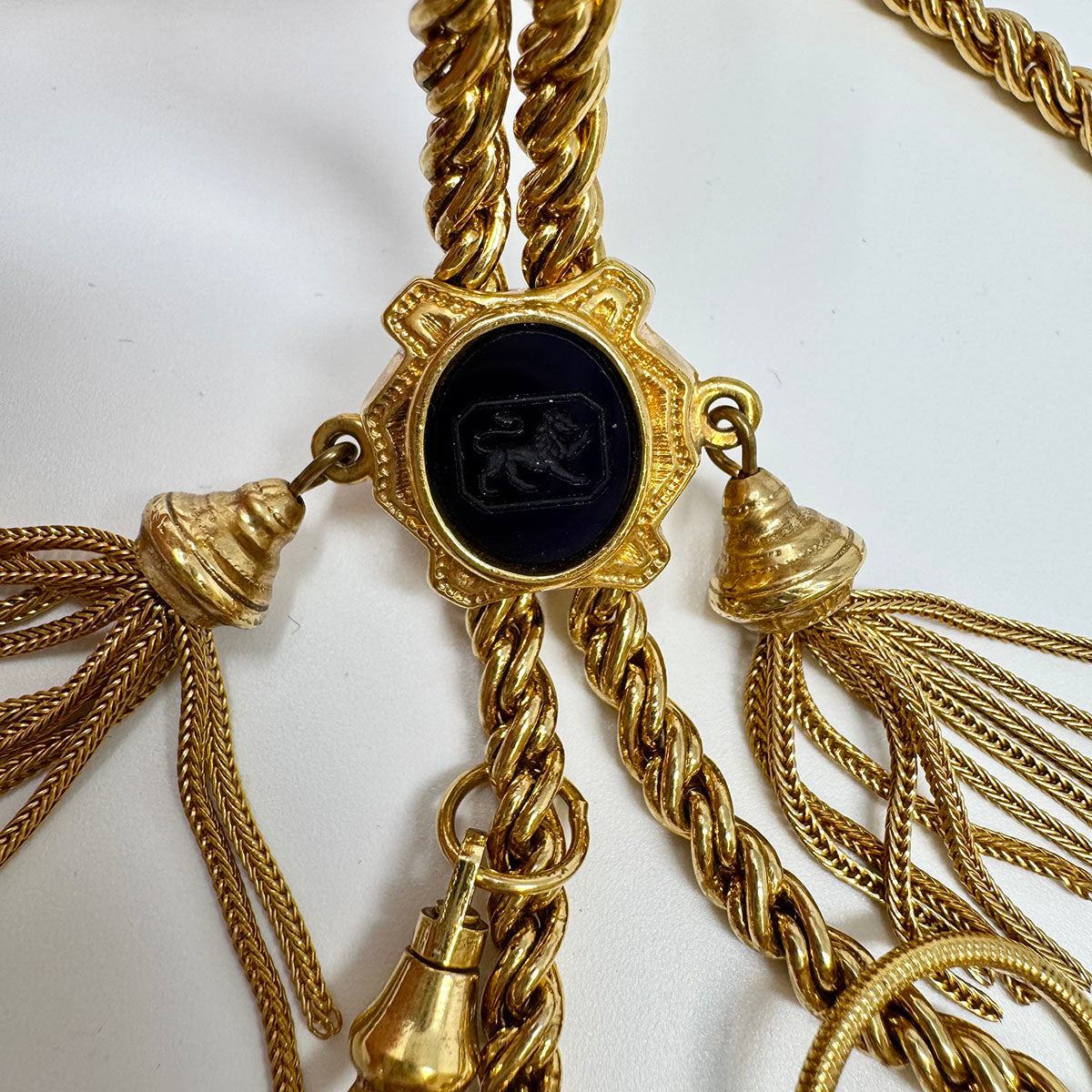 Vintage Ralph Lauren Slide Necklace with 3 Charms - Elegant Layered Jewelry for Women, Perfect for Everyday Wear, Date Nights & Special Occasions