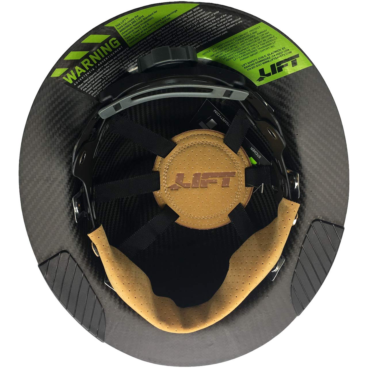 Premium Carbon Fiber Hard Hat with Full Brim & Tote Bag - OSHA Approved Safety Helmet for Construction, Industrial & Outdoor Work | Texas America Safety Company